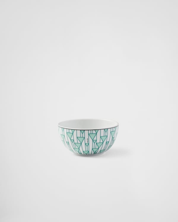 Set of two porcelain rice or cereal bowls - Vienna Green - Green Set of two porcelain rice or cereal bowls - Vienna Green - Green