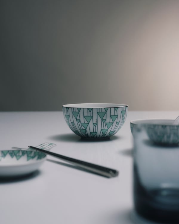 Set of two porcelain soup bowls - Vienna Green - Green Set of two porcelain soup bowls - Vienna Green - Green
