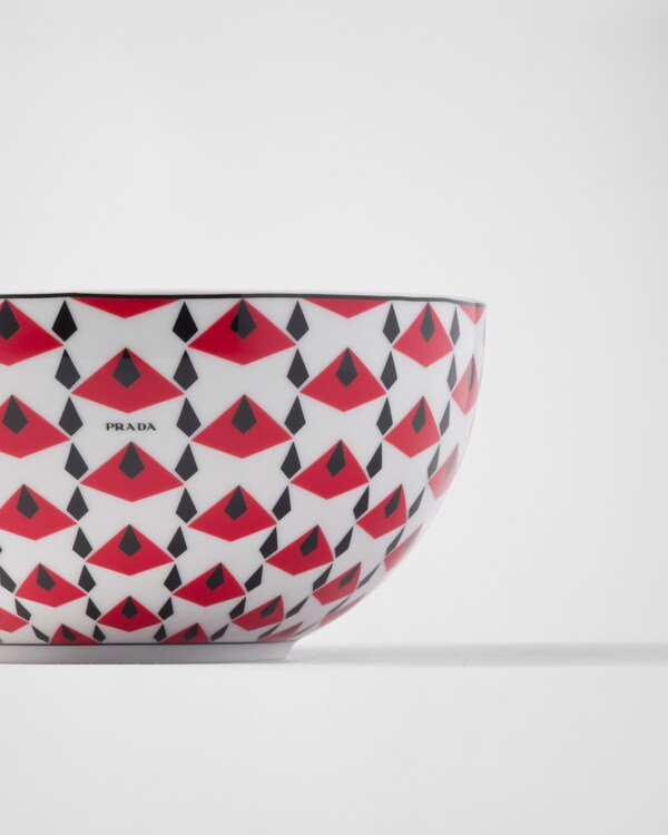 Set of two porcelain soup bowls - Vienna Red - Black/Red Set of two porcelain soup bowls - Vienna Red - Black/Red