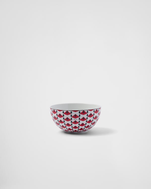 Set of two porcelain soup bowls - Vienna Red - Black/Red Set of two porcelain soup bowls - Vienna Red - Black/Red