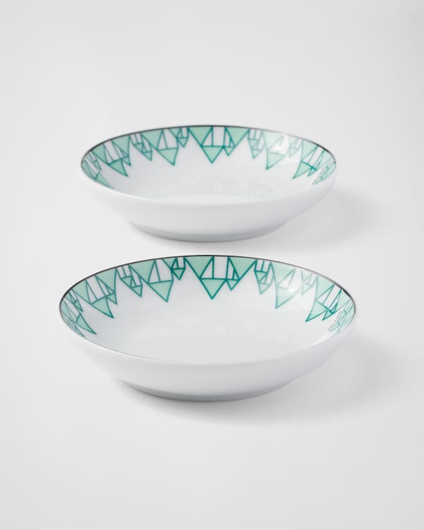 Set of two porcelain sauce bowls - Vienna Green - Green Set of two porcelain sauce bowls - Vienna Green - Green