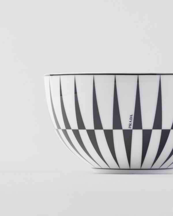 两件套陶瓷麦片碗 - Stripes - 白色 / 黑色 两件套陶瓷麦片碗 - Stripes - 白色 / 黑色