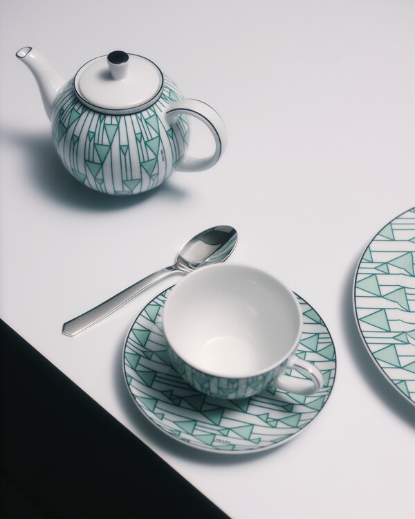 陶瓷茶杯两件套 - Vienna Green - 绿色 陶瓷茶杯两件套 - Vienna Green - 绿色