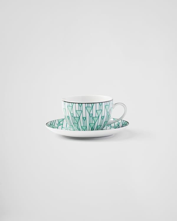 陶瓷茶杯两件套 - Vienna Green - 绿色 陶瓷茶杯两件套 - Vienna Green - 绿色