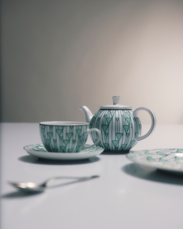 Porcelain teapot - Vienna Green - Green Porcelain teapot - Vienna Green - Green