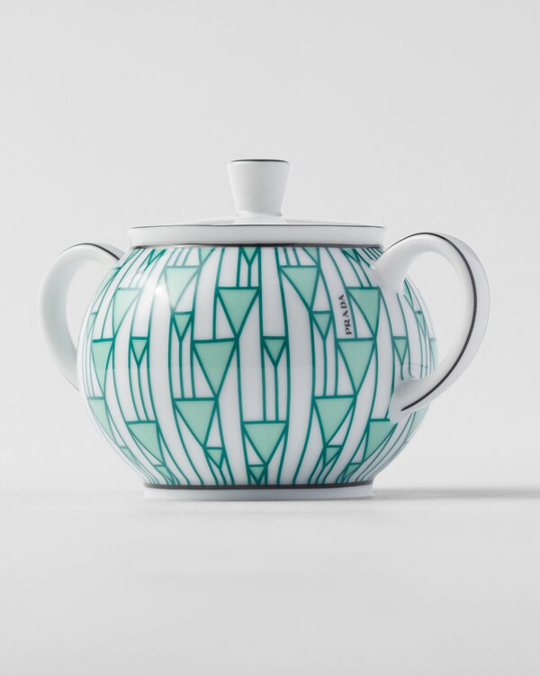 Porcelain milk jug and sugar bowl set - Vienna Green - Green Porcelain milk jug and sugar bowl set - Vienna Green - Green