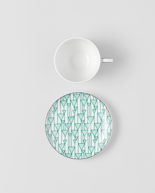 Set of two porcelain cappuccino cups - Vienna Green - Green Set of two porcelain cappuccino cups - Vienna Green - Green