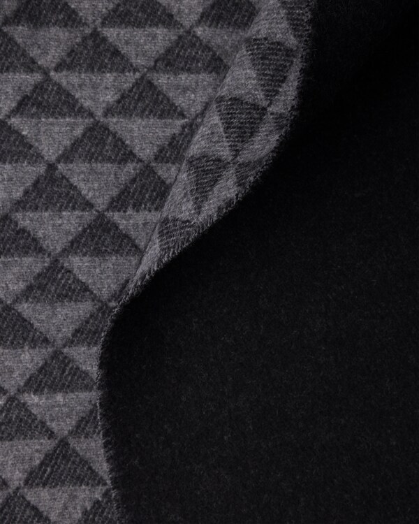 Symbole Double cashmere and wool throw - Black/Slate Gray Symbole Double cashmere and wool throw - Black/Slate Gray