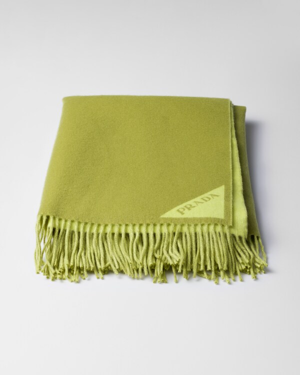 Light jacquard wool and cashmere plaid - Lime Green Light jacquard wool and cashmere plaid - Lime Green