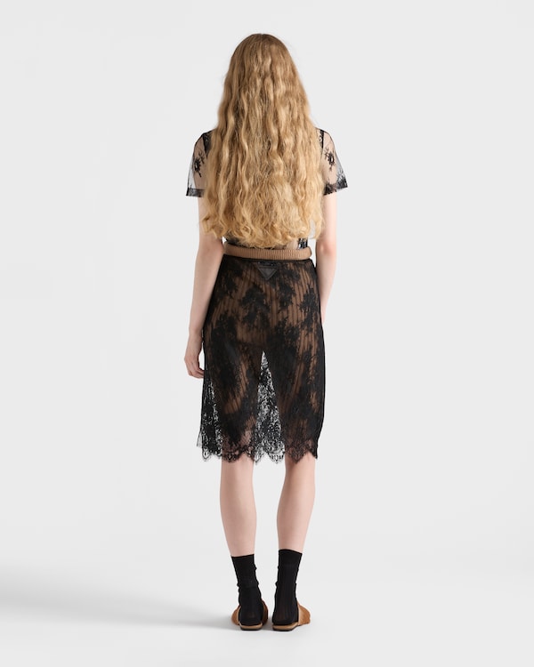Lace pencil skirt - Black Lace pencil skirt - Black