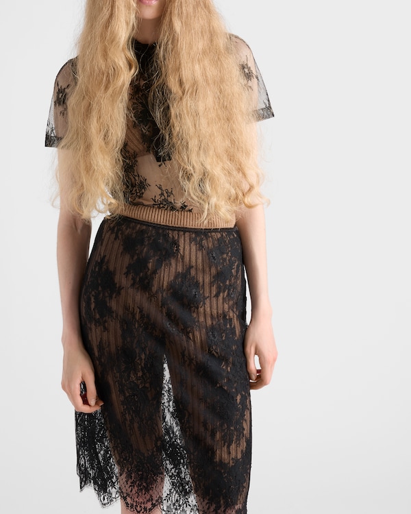 Lace pencil skirt - Black Lace pencil skirt - Black