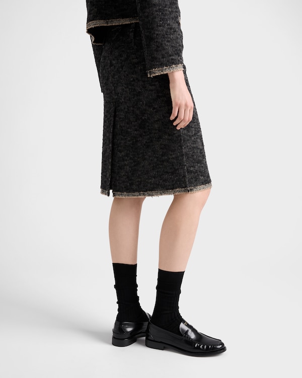 Double tweed midi-skirt - Anthracite Gray Double tweed midi-skirt - Anthracite Gray