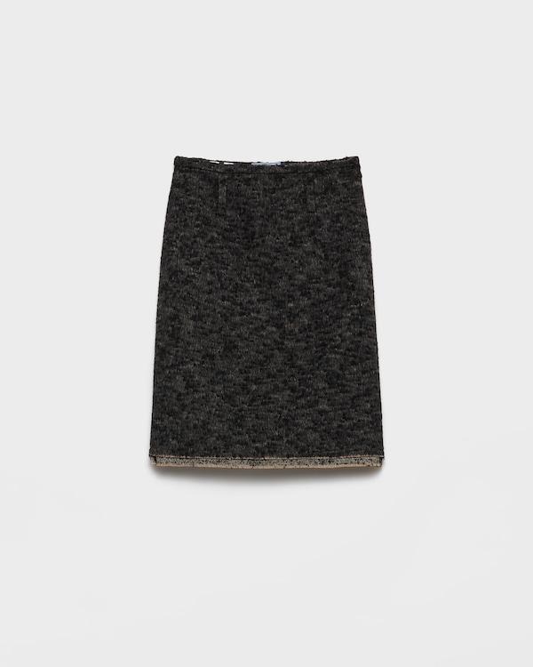 Double tweed midi-skirt - Anthracite Gray Double tweed midi-skirt - Anthracite Gray