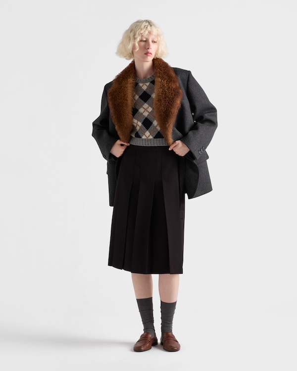 Sablé satin skirt - Black Sablé satin skirt - Black