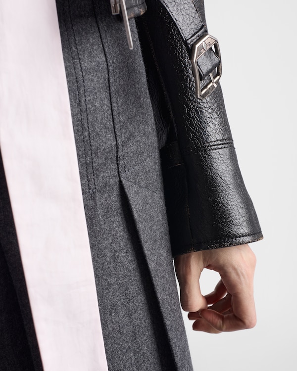 Pleated flannel skirt - Slate Gray Pleated flannel skirt - Slate Gray