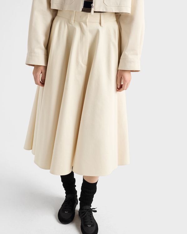 Chino midi-skirt - Natural Chino midi-skirt - Natural