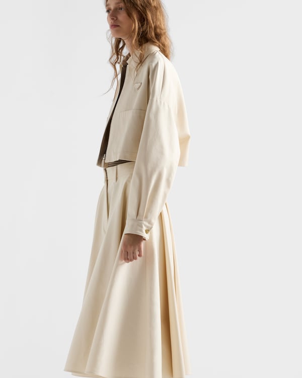 Chino midi-skirt - Natural Chino midi-skirt - Natural
