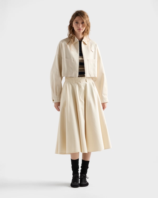 Chino midi-skirt - Natural Chino midi-skirt - Natural