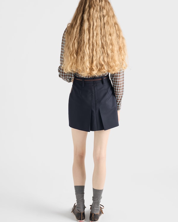 Kid mohair mini skirt - Navy Kid mohair mini skirt - Navy