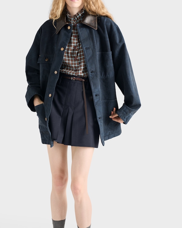 Kid mohair mini skirt - Navy Kid mohair mini skirt - Navy