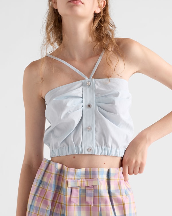 Checked cotton midi skirt - Alabaster Pink Checked cotton midi skirt - Alabaster Pink