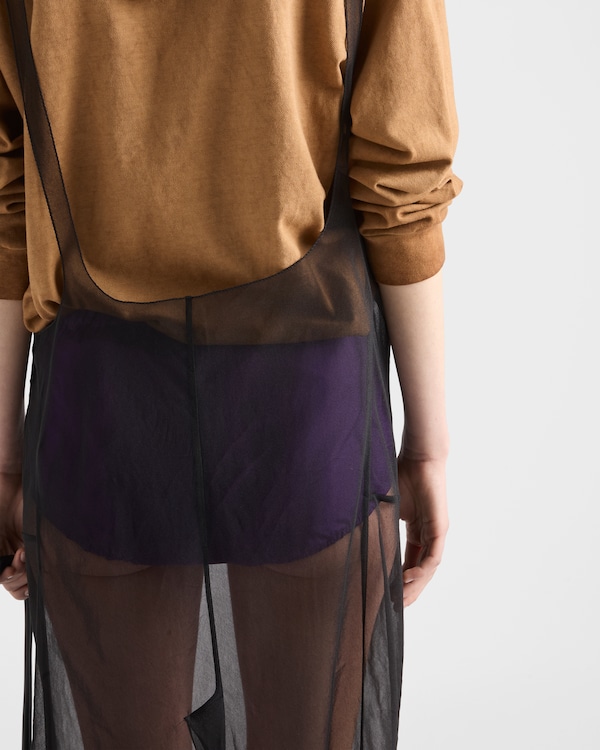 Cigaline midi-skirt with suspender straps - Black Cigaline midi-skirt with suspender straps - Black