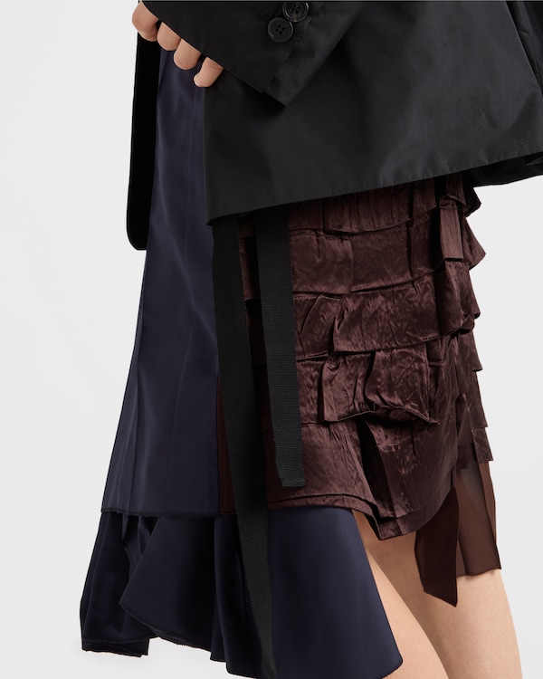 Faille patchwork skirt - Navy Faille patchwork skirt - Navy