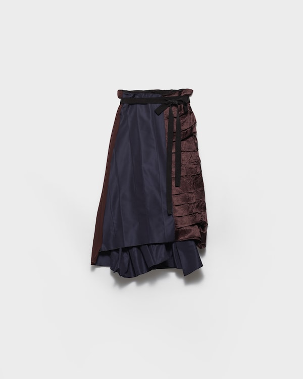 Faille patchwork skirt - Navy Faille patchwork skirt - Navy