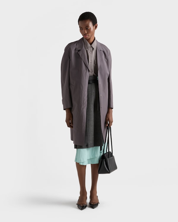 Rush stitch fabric patchwork skirt - Slate Gray Rush stitch fabric patchwork skirt - Slate Gray