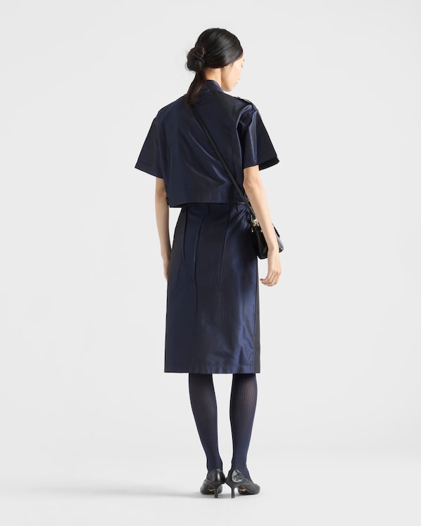 Taffeta midi-skirt - Navy Taffeta midi-skirt - Navy