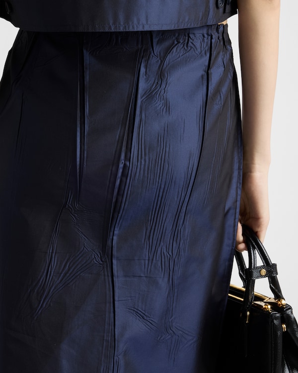 Taffeta midi-skirt - Navy Taffeta midi-skirt - Navy