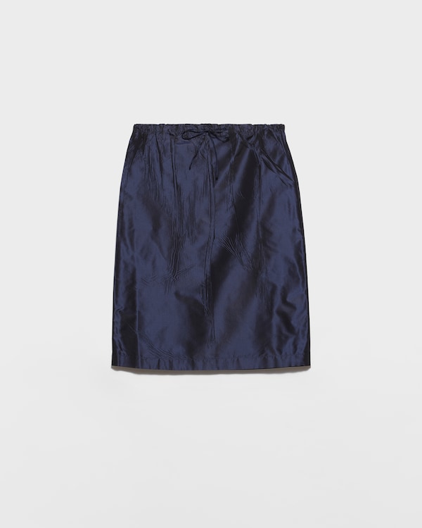Taffeta midi-skirt - Navy Taffeta midi-skirt - Navy