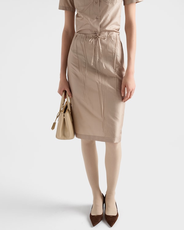 Taffeta midi-skirt - Cord Taffeta midi-skirt - Cord