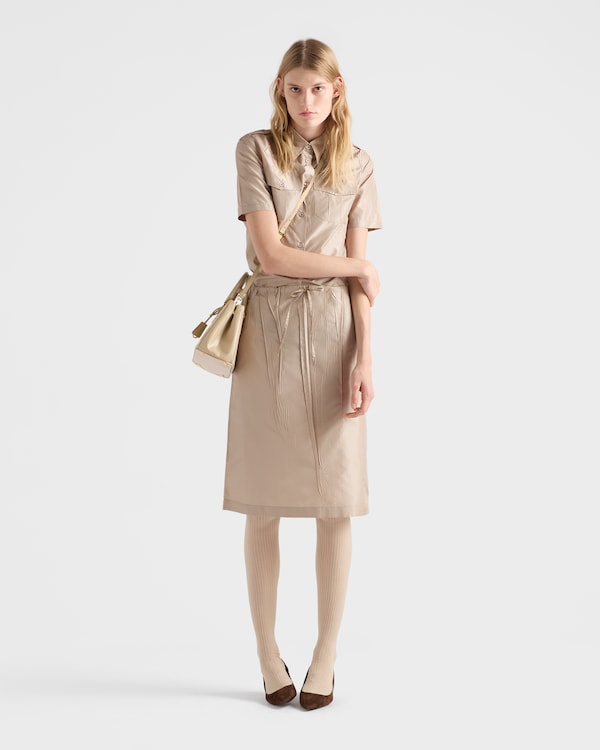Taffeta midi-skirt - Cord Taffeta midi-skirt - Cord