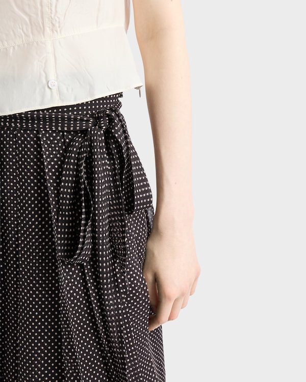 Printed chiffon wrap skirt - Black Printed chiffon wrap skirt - Black