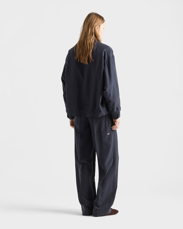 Washed silk pants - Navy Washed silk pants - Navy
