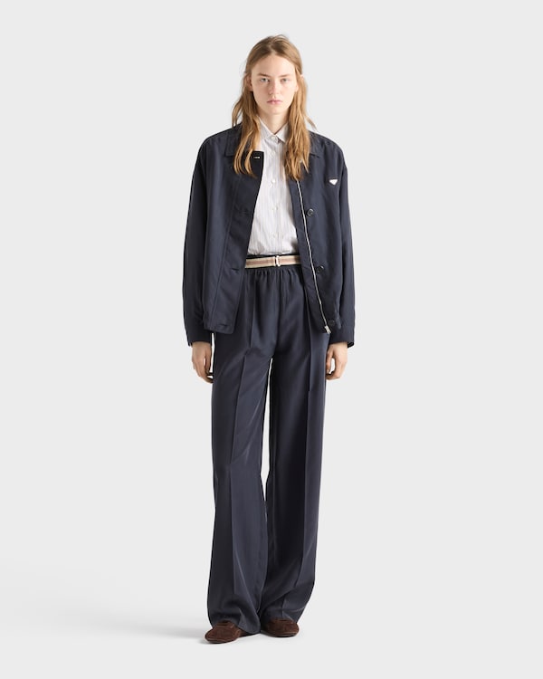 Washed silk pants - Navy Washed silk pants - Navy