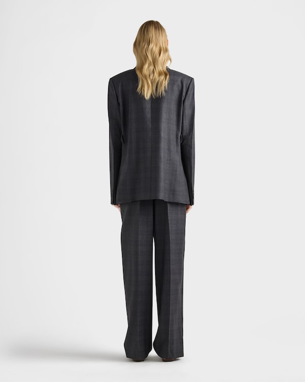 Checked wool pants - Anthracite Gray Checked wool pants - Anthracite Gray
