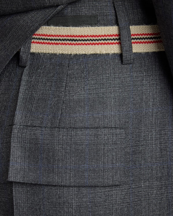 Checked wool pants - Anthracite Gray Checked wool pants - Anthracite Gray