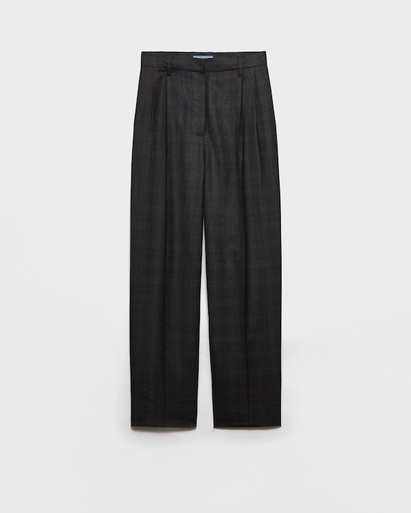 Checked wool pants - Anthracite Gray Checked wool pants - Anthracite Gray