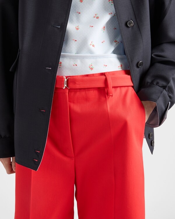 Gabardine Bermudas - Red Gabardine Bermudas - Red