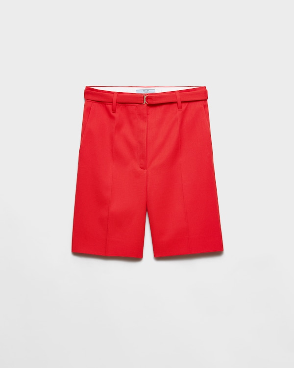 Gabardine Bermudas - Red Gabardine Bermudas - Red