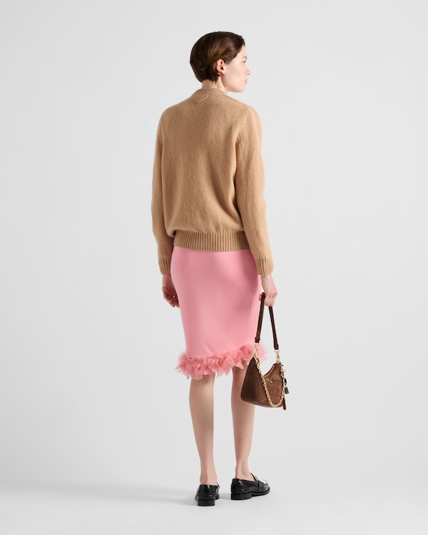 Wool and cashmere crew-neck sweater - Camel Brown Wool and cashmere crew-neck sweater - Camel Brown