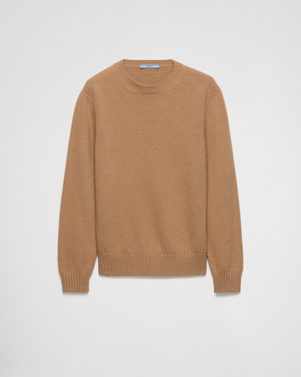 Wool and cashmere crew-neck sweater - Camel Brown Wool and cashmere crew-neck sweater - Camel Brown