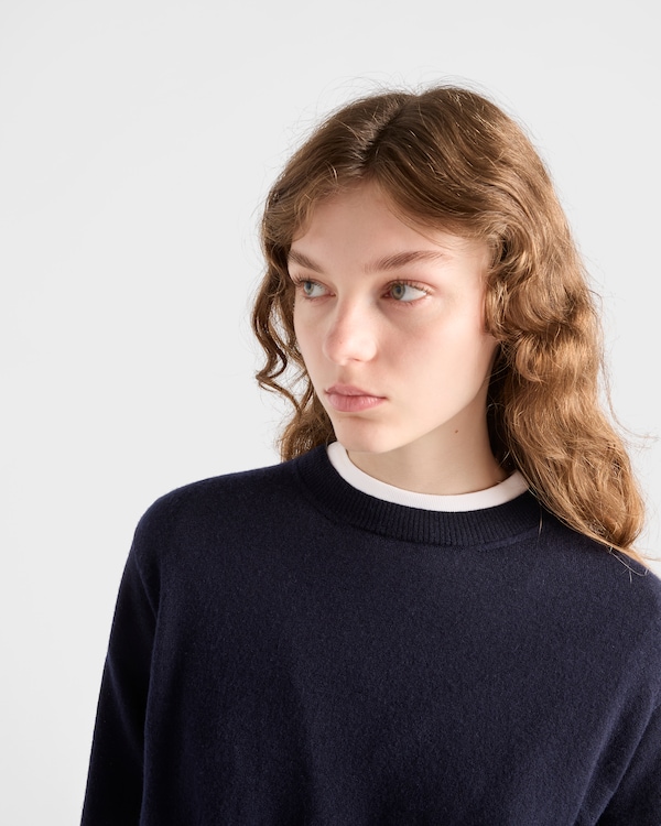 Cashmere crew-neck sweater - Navy Cashmere crew-neck sweater - Navy