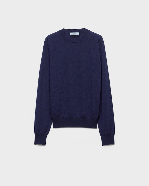 Cashmere crew-neck sweater - Navy Cashmere crew-neck sweater - Navy