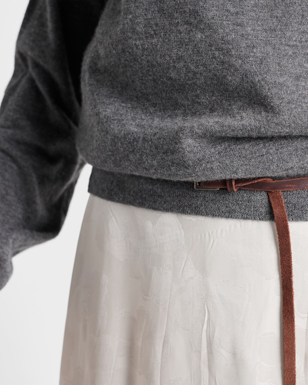Cashmere crew-neck sweater - Slate Gray Cashmere crew-neck sweater - Slate Gray