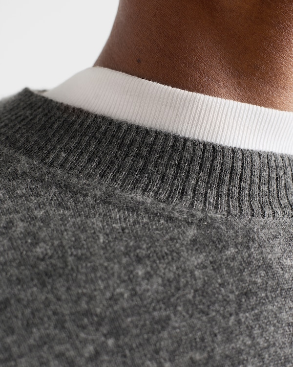 Cashmere crew-neck sweater - Slate Gray Cashmere crew-neck sweater - Slate Gray