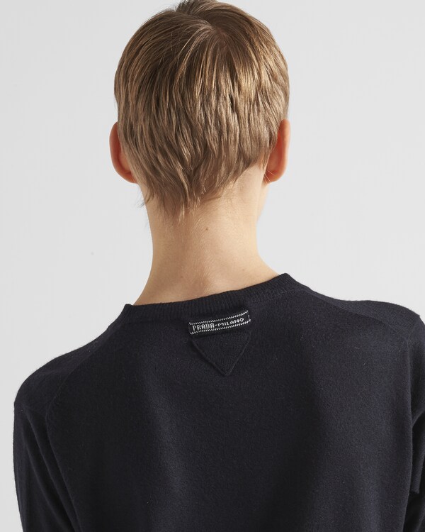 Cashmere crew-neck sweater - Navy Cashmere crew-neck sweater - Navy