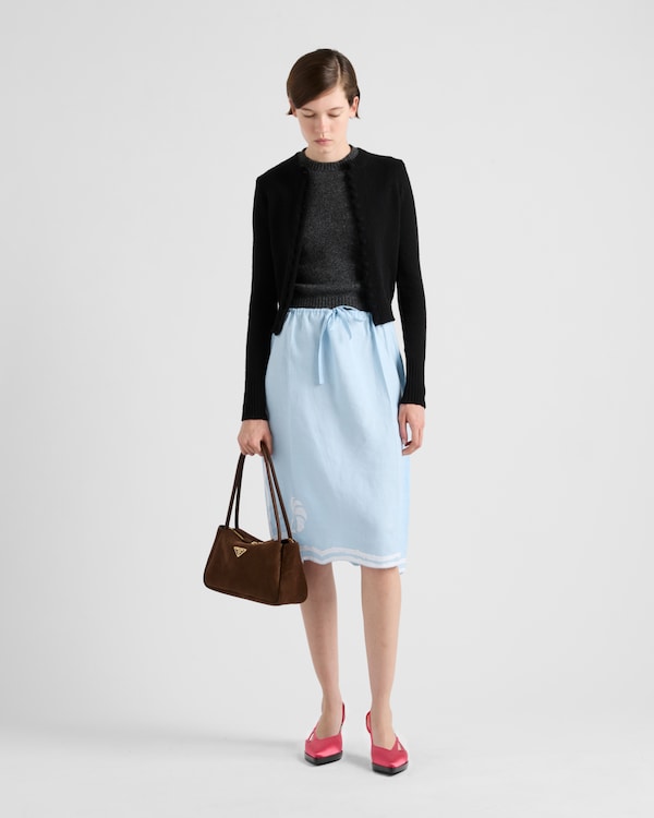 Short-sleeved cashmere sweater - Slate Gray Short-sleeved cashmere sweater - Slate Gray